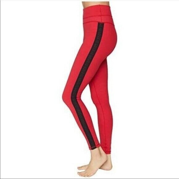 New with Tags - Spiritual Gangster Centered Studio Tights, "Love Is Love" Cherry - Picture 6 of 8